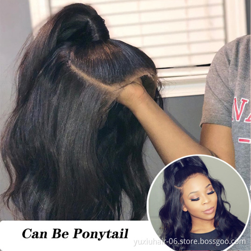 30inch human hair Body Wave Lace wigs For Black Women 13X4 Virgin Brazilian Hair Lace Frontal Wig Pre Plucked With Babyhair